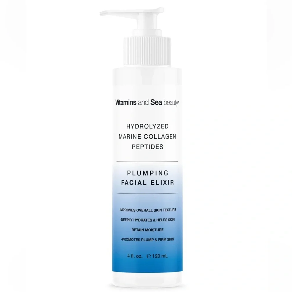Vitamins and Sea Plumping Facial Elixir — White & Blue